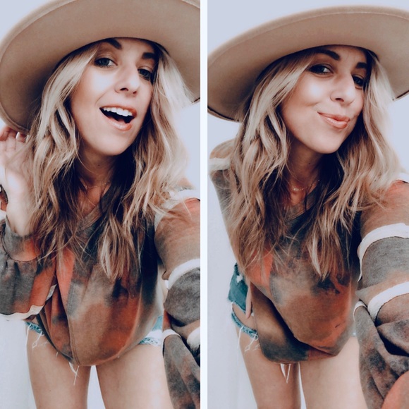 TIE DYE print vintage style knit top - Picture 4 of 8